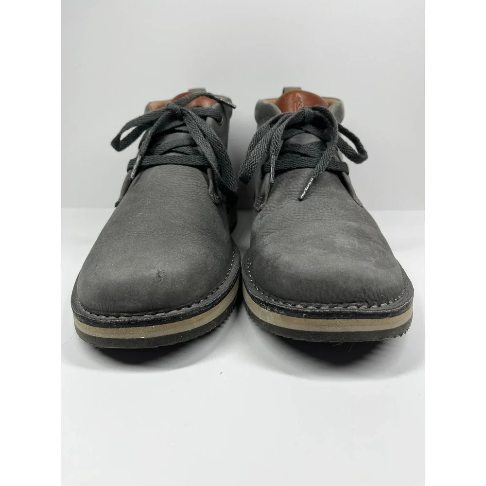 Rockport Prestige Point Chukka Boots Men's 9 Charcoal Vibram Sole Casual Preppy